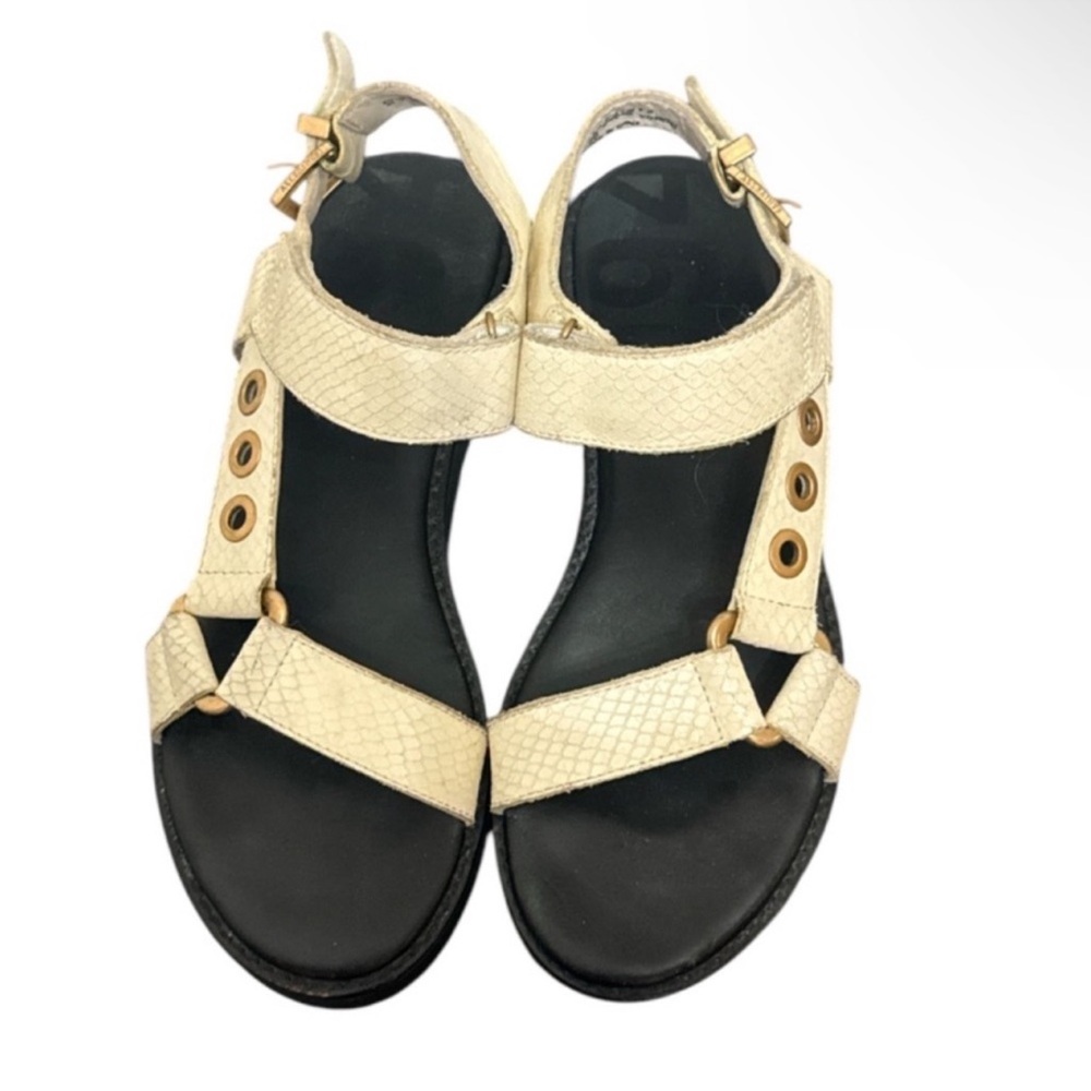 Authentic All Saints designer leather sandals sz 10 Euro 40 - Picture 11 of 16